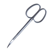 Precision Curved Iris Scissors, Ribbon Style Ring Handle, Polished Finish On Blades, Pointed Tips, 25mm Mid Screw To Tip, And Overall Length Of 4 1/8" (105mm)  